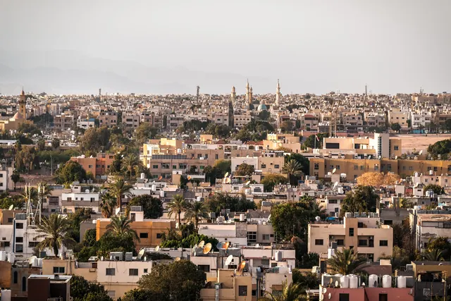 Aqaba buildings and palm trees